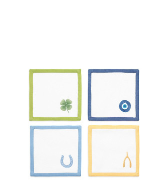 Tory Burch Lucky Charm Cocktail Napkin, Set Of 4 | Tory Burch (US)
