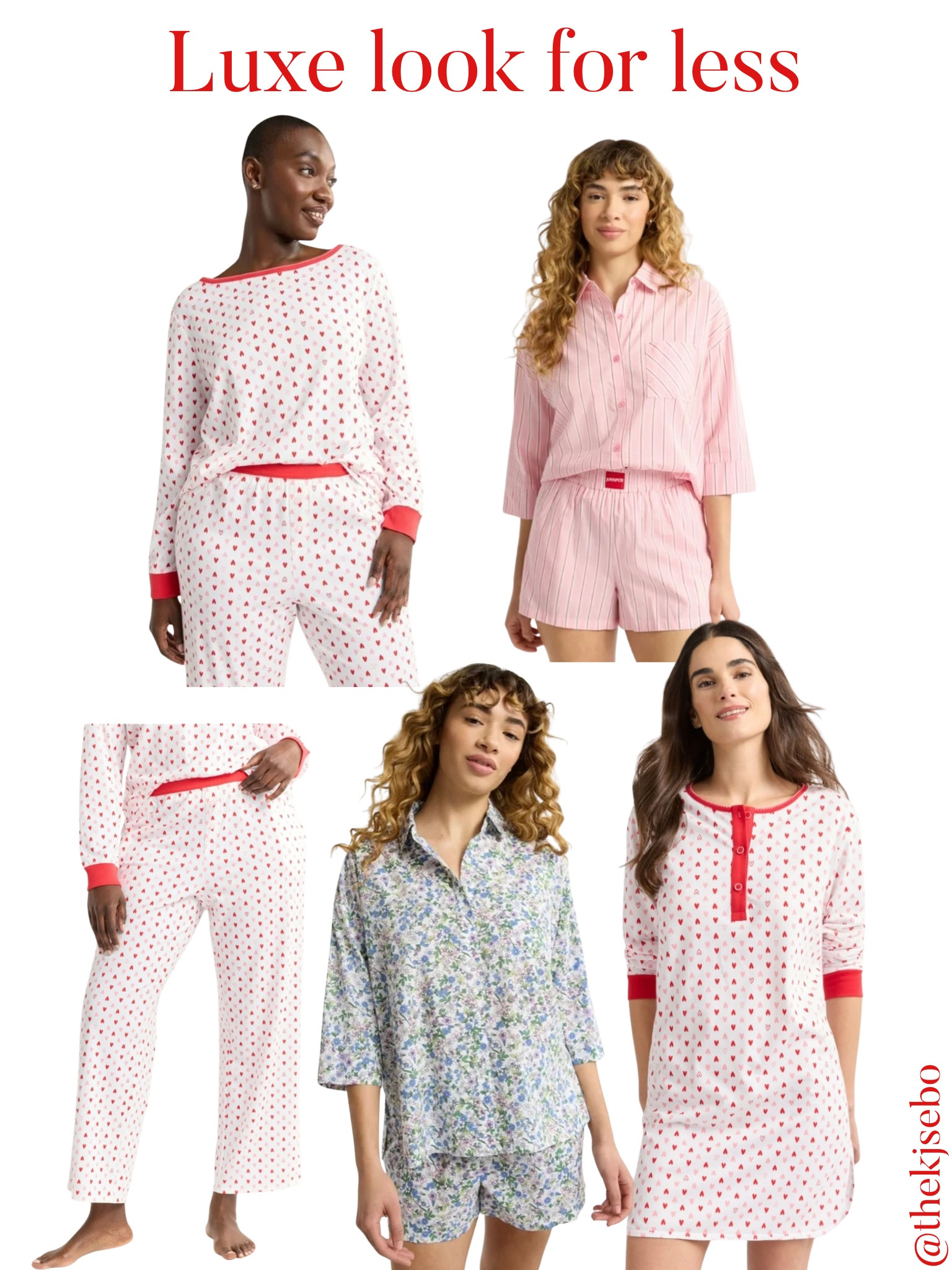 Affordable pajama 
Luxe look for less 
Lake dupe 
Valentine pajamas 
Pink pajamas 
Loungewear 

#LTKSeasonal #LTKStyleTip #LTKFindsUnder50