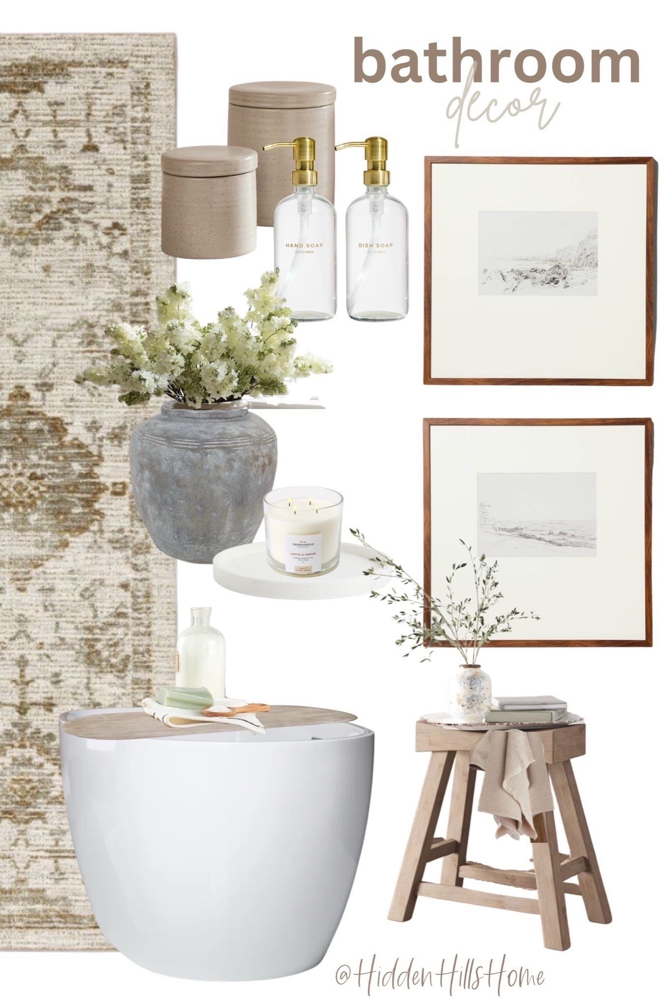 Bathroom decor mood board, bathroom design ideas, bathroom tub, home decor, bathroom refresh #bathroom

#LTKSaleAlert #LTKHome