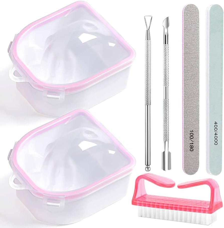 Nail Soaking Bowl, Gel Nail Polish Remover Kit, Manicure Bowl for Hand, Dip Powder Remover Tools,... | Amazon (US)