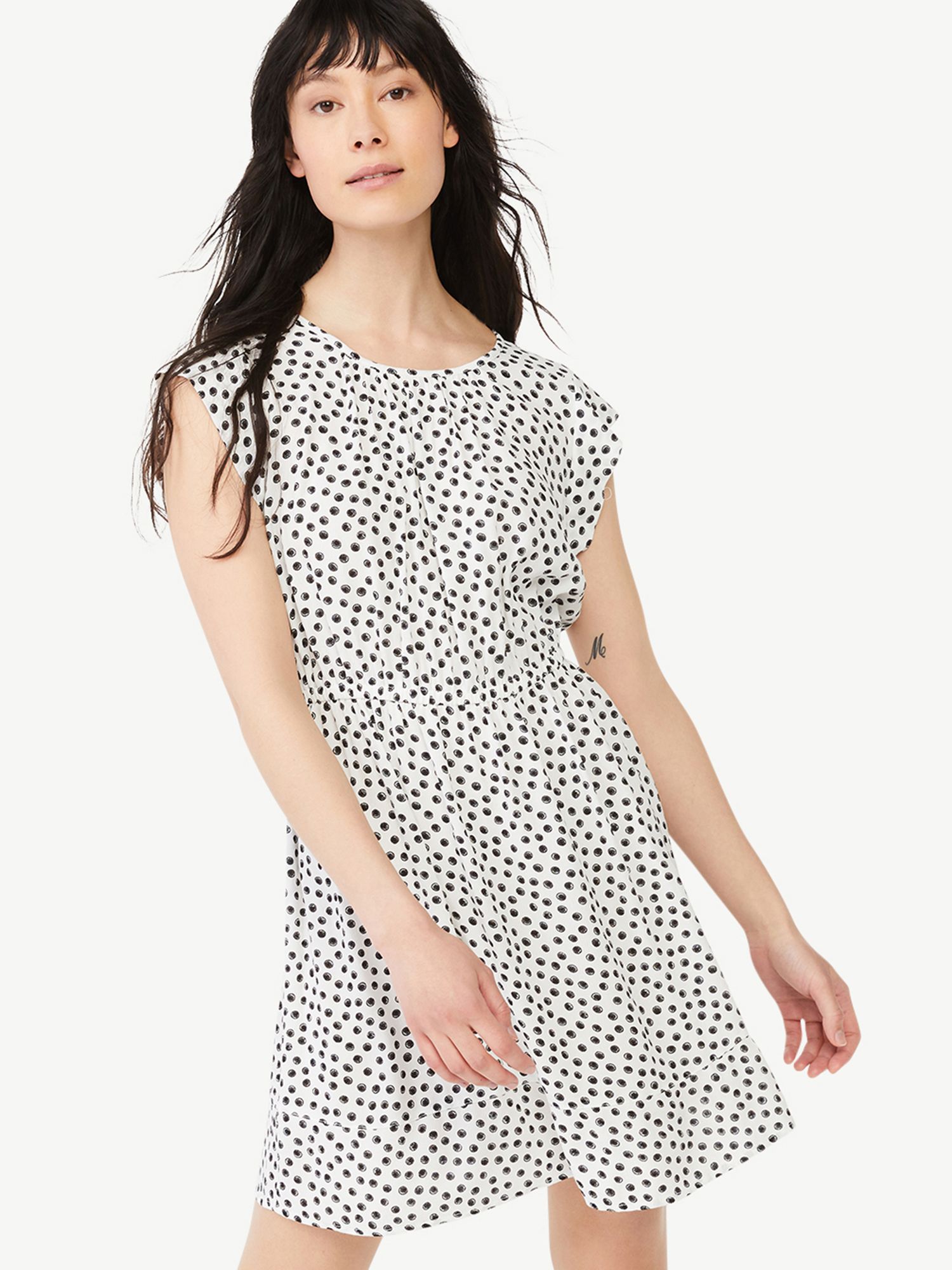 Free Assembly Women's Flutter Sleeve Mini Dress | Walmart (US)