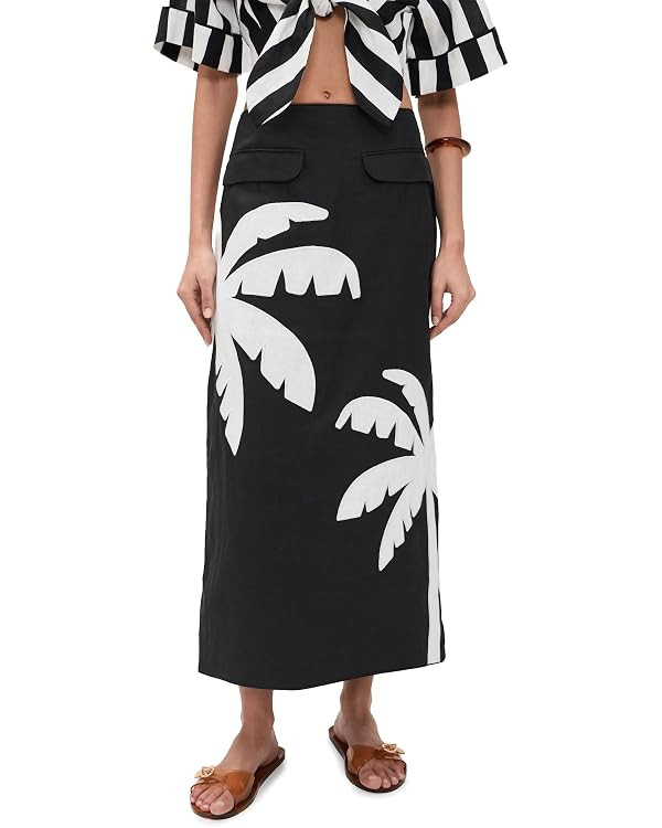 FARM Rio Women's Embroidered Palm Tree Maxi Skirt | Amazon (US)