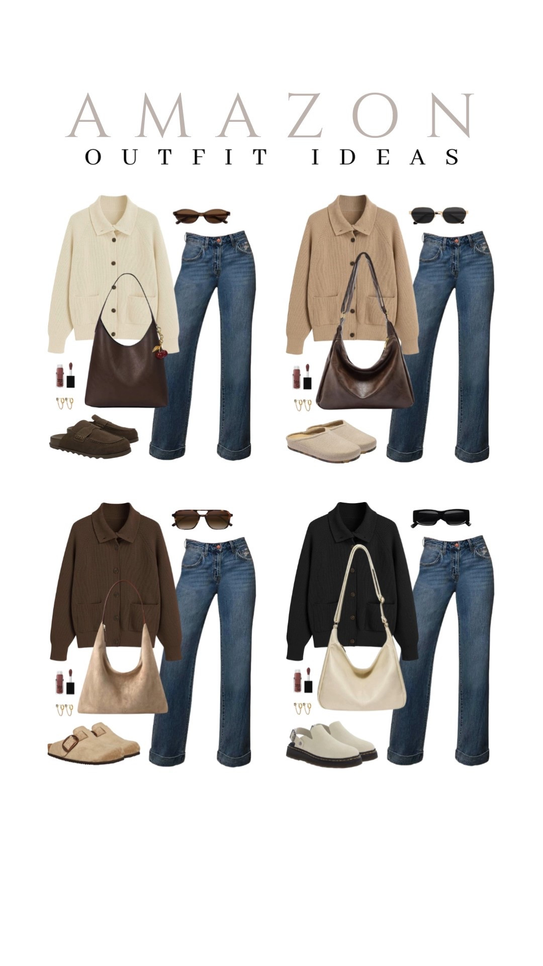 A cardigan sweater and cuffed jeans make the perfect casual look. The shoulder bag is my favorite!
button down chunky sweater, suede clogs, elf lip oil, polarized sunglasses, casual outfit idea, amazon fashion, winter to spring style, trendy look, viral fashion, affordable style, amazon favorite, top picks, best seller, winter to spring look, transitional outfit idea

#LTKSeasonal #LTKU #LTKootd