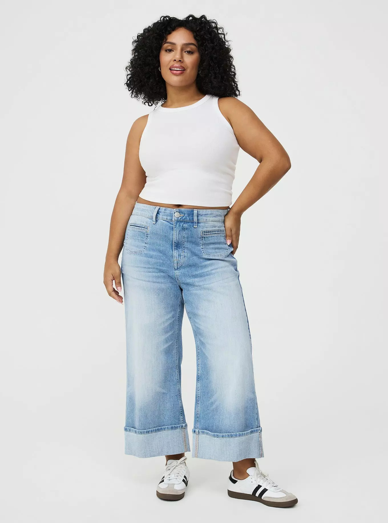 High-Rise Wide Leg Crop Jean | Torrid (US & Canada)