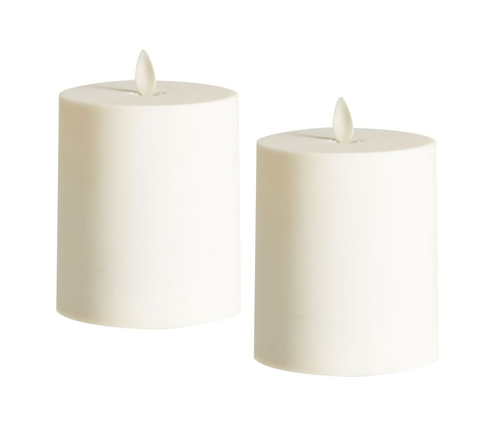 Premium Flickering Flameless Outdoor Pillar Candles | Pottery Barn (US)
