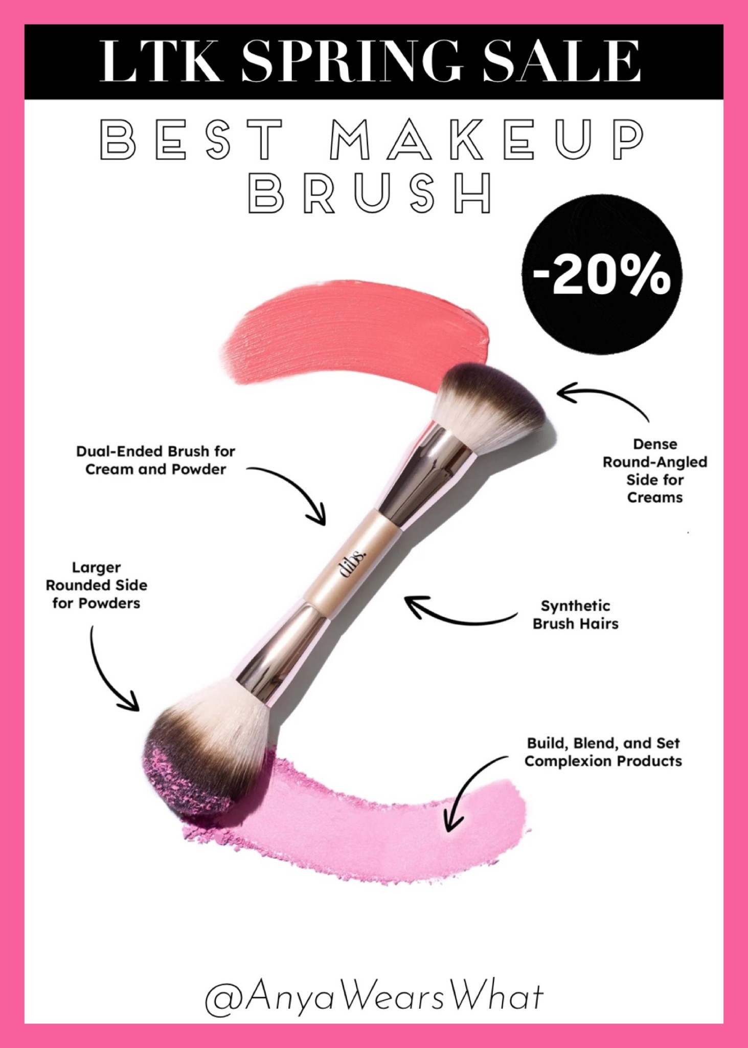 LTK SPRING SALE💄
GET 20% OFF DIBS BEAUTY WITH CODE: LTK This is a special promo code that is is only available for LTK APP users! Don't miss out! 

DIBS BEAUTY MAKEUP BRUSHES are the best in my opinion! They're so soft and  blend so well! I highly recommend! 

#ltkspringsale #dibs #dibsbeauty #sale #brushes #makeupbrushes #brushes #discount #promocode #deal #ltksale #ltksalealert
#LTKSpringSale 

#LTKSeasonal #LTKGiftGuide #LTKSaleAlert