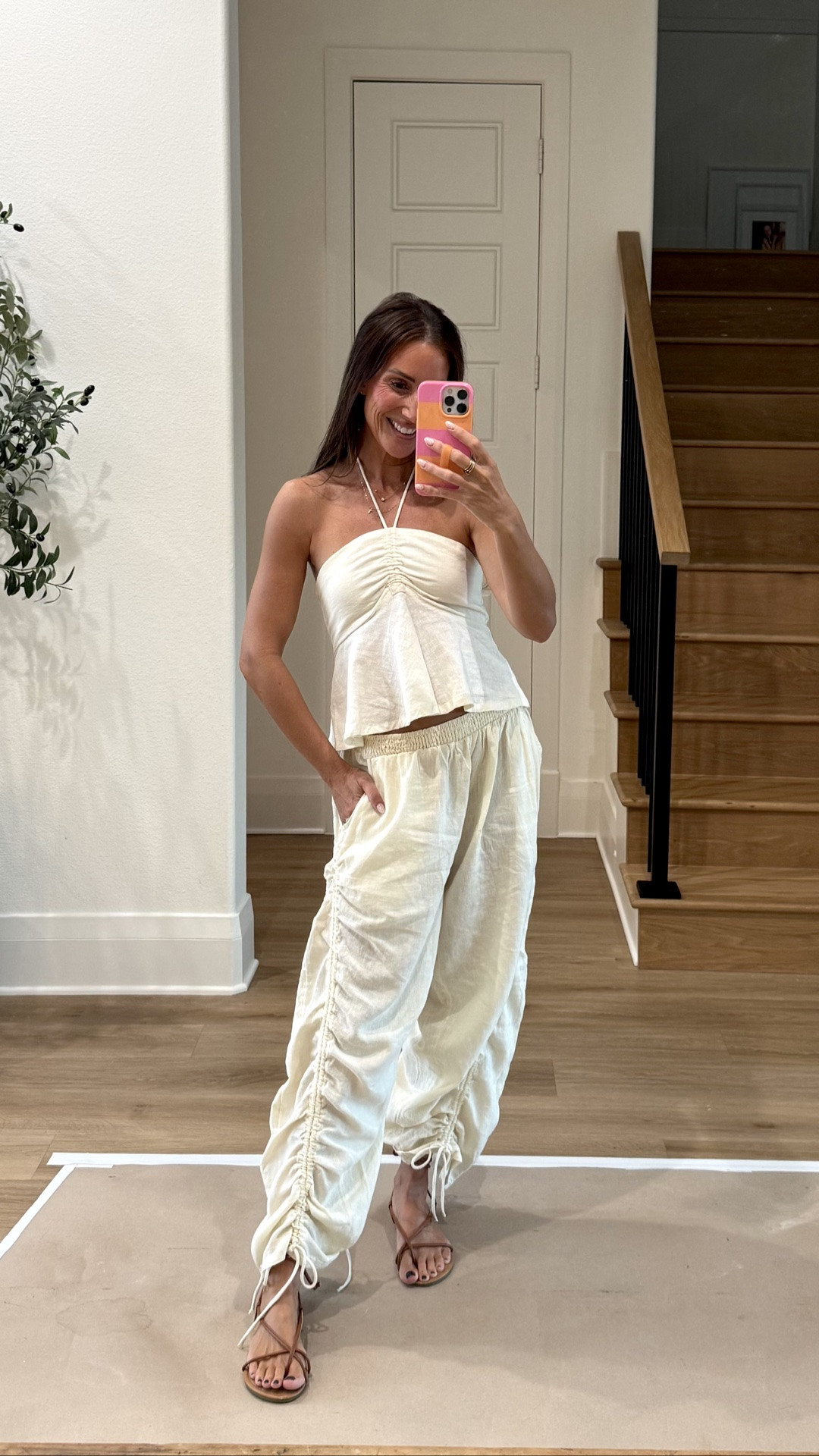 Free people ON SALE! Beachy BoHo outfit I wore to church! Linen material, pants tie so you can adjust the length, in small.

#LTKTravel #LTKootd #LTKSaleAlert