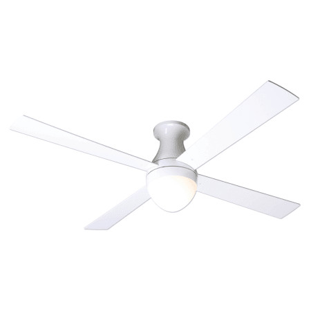 Modern Fan Co. BAL-FM-GW Gloss White Ball 42" or 52" 4 Blade Ceiling Fan with Custom Blade, Light... | Build.com, Inc.
