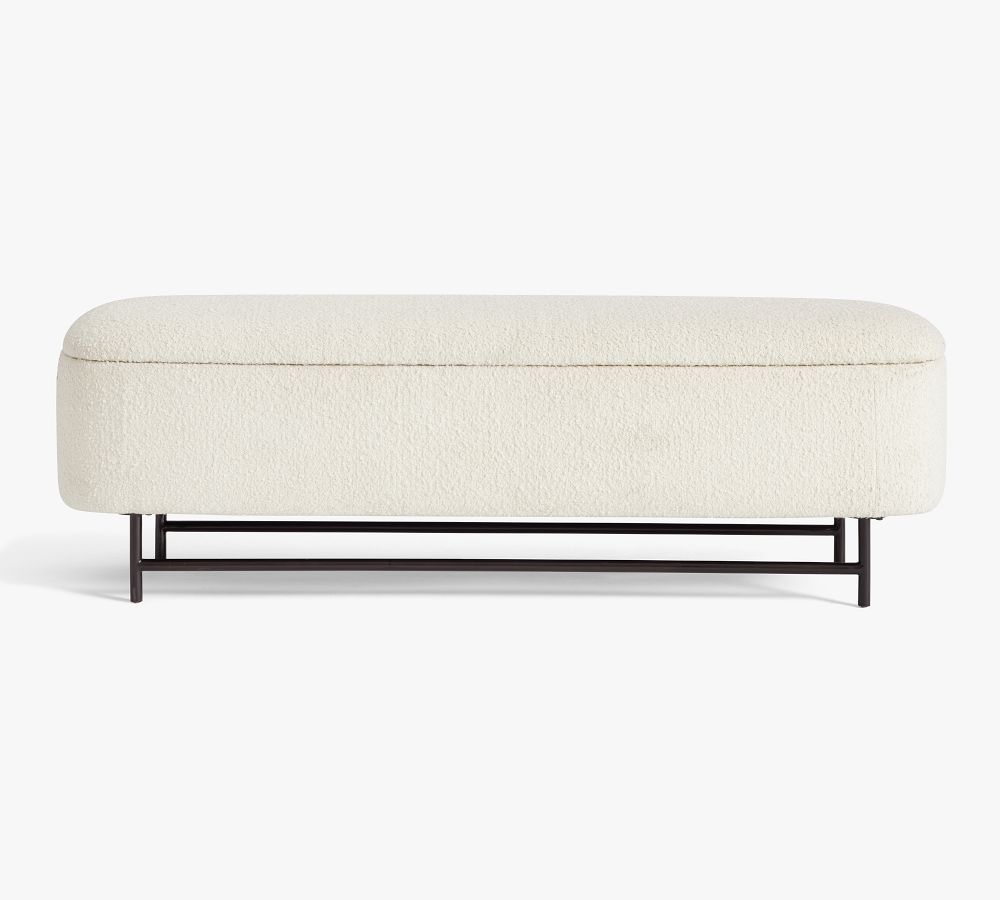 Melrose Upholstered Storage Bench | Pottery Barn (US)