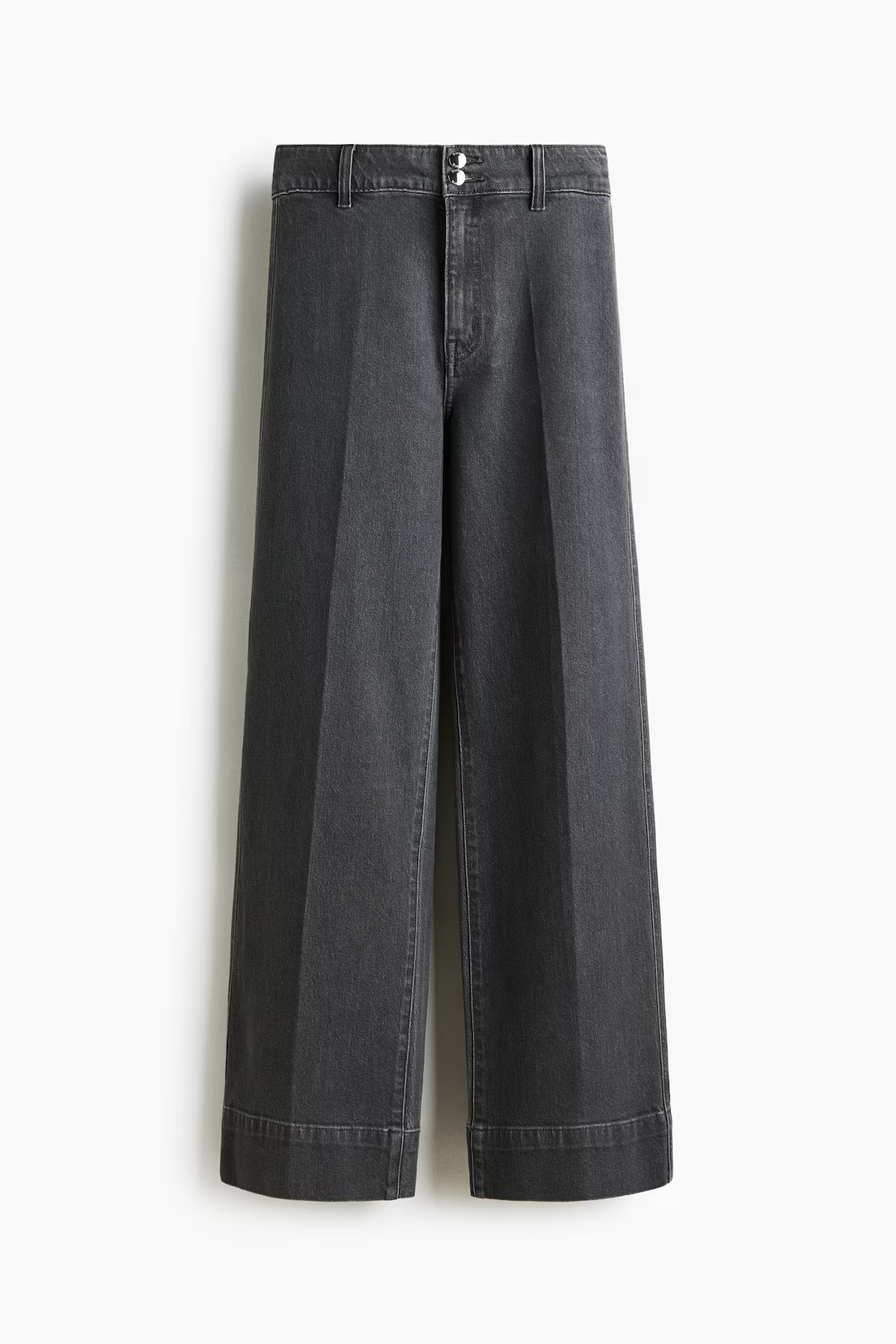 Wide High Jeans - Gris denim oscuro - MUJER | H&M ES | H&M (FR, IT, ES, PT, BE)