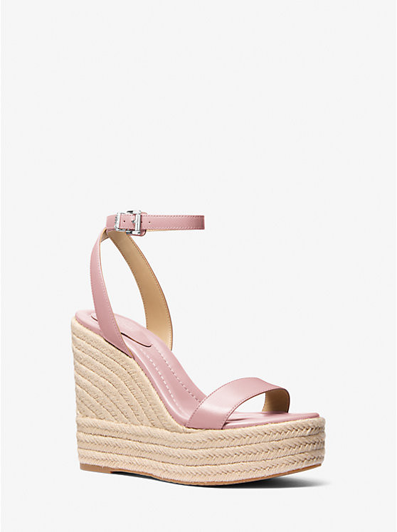 Leighton Leather Wedge Sandal | Michael Kors US