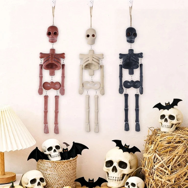 Skeleton Wall Decoration, Terracotta, 16.7", Halloween by Way To Celebrate | Walmart (US)