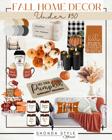 Fall home decor,fall candles, fallunder50, orange home decor,cozy home decor, autumn home decor, pumpkin spice


#LTKfindsunder50 #LTKHolidaySale #LTKhome