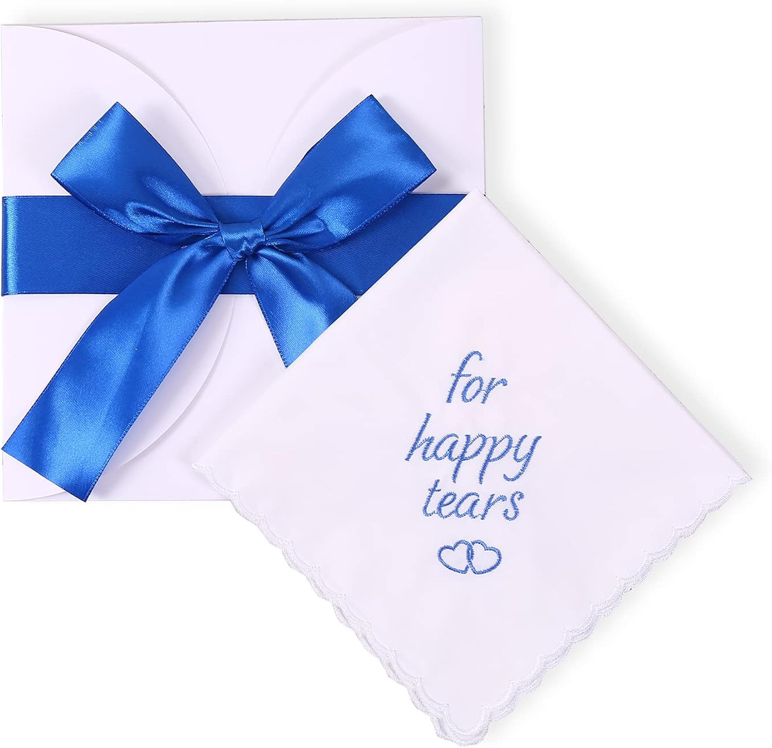 for Happy Tears Wedding Handkerchief Something Blue Wedding Gift | Amazon (US)