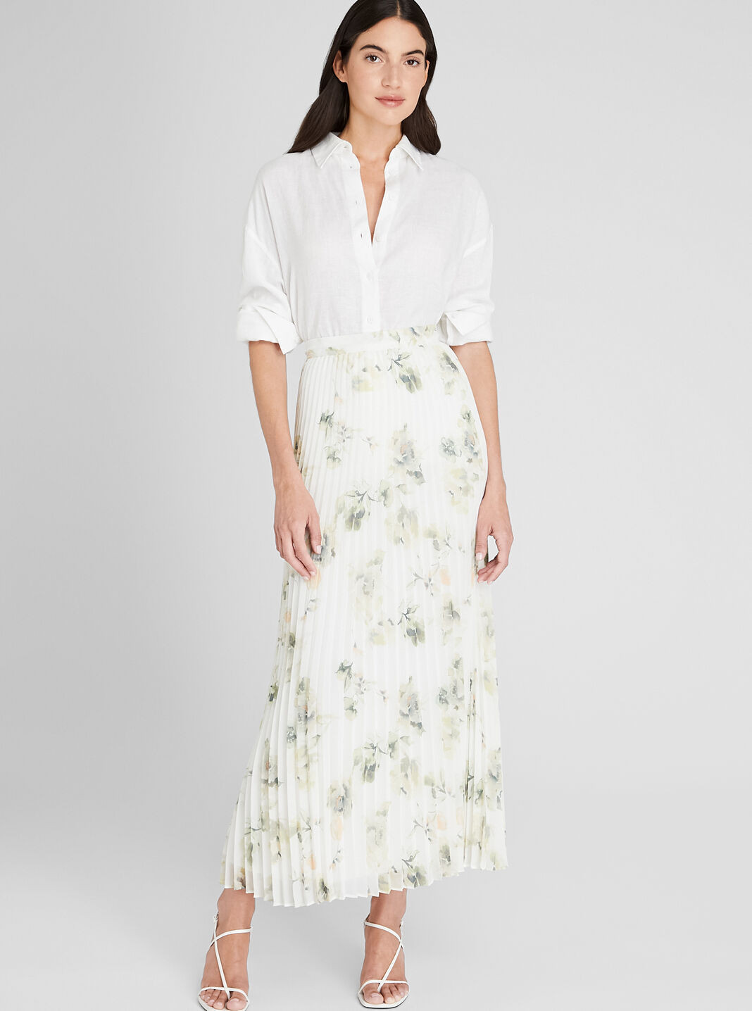 Club Monaco Floral Pleated Maxi Skirt - Kensingtin Floral | Club Monaco (Global)