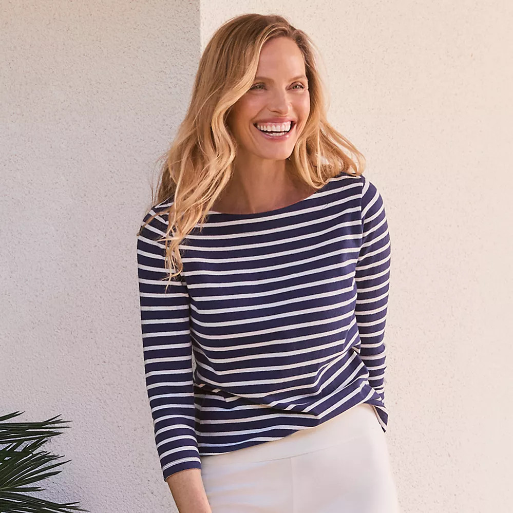 Women's Mariner Jersey Boatneck Top | Lands' End (US)