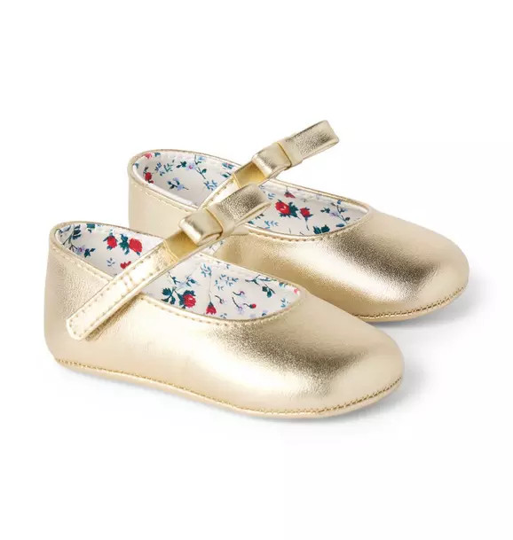 Baby Metallic Bow Ballet Flat | Janie and Jack