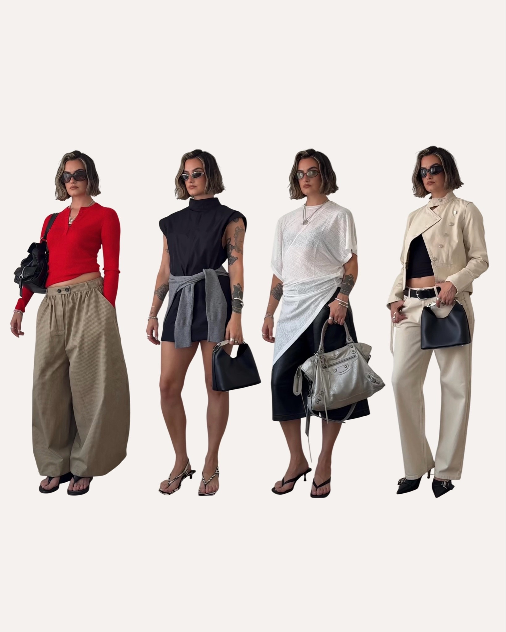 Topshop, Topshop outfit, Henley top, balloon trousers, asymmetric top, leather shorts, denim co-ord, cream jeans, denim jacket

#LTKuk #LTKFashionMonth #LTKeurope