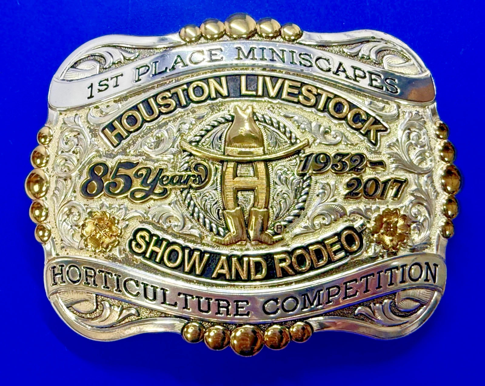 Houston Livestock Rodeo Miniscapes HORTICULTURE Murphy / Gist Trophy Belt Buckle | eBay US