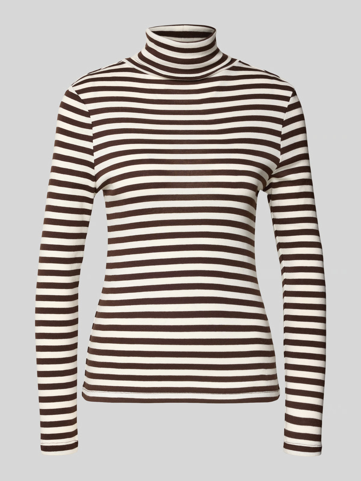 Regular Fit Langarmshirt mit Turtleneck in dunkelbraun | Peek & Cloppenburg* Düsseldorf DE