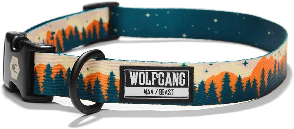 Wolfgang Man & Beast Premium USA Webbing Puppy Dog Collar for Small Medium Large Dogs, Overland P... | Amazon (US)