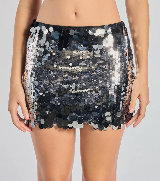 Radiant Twinkle Sequin Mini Skirt | Windsor Stores