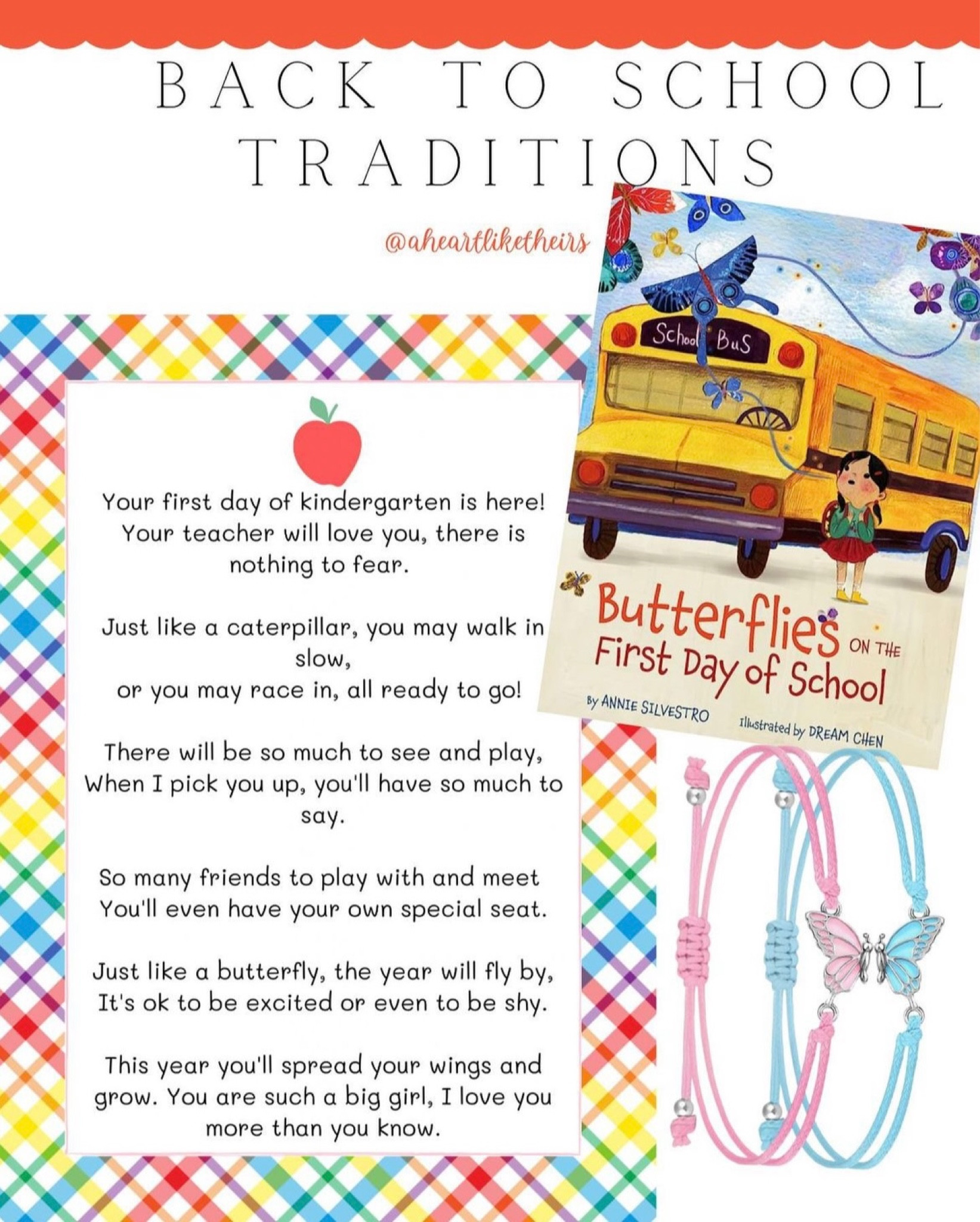 One of my favorite traditions for my children and ME! 🩷 
Mommy and me bracelets to help with the transition back to school!
poem by me! Contact for an August freebie of that!

#LTKfamily #LTKBacktoSchool #LTKkids