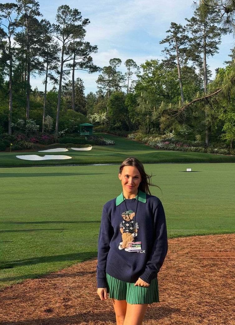 masters outfit deets! (linked a different polo bear golf sweater option!) 

 