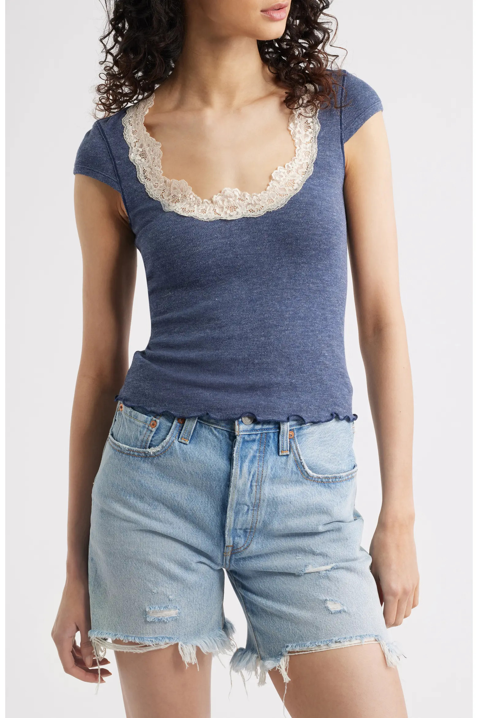 Oh My Darling Lace Trim Top (Women) | Nordstrom | Nordstrom