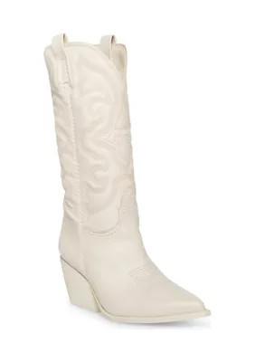Steve Madden Women's West Boots, White, 7.5M | Belk