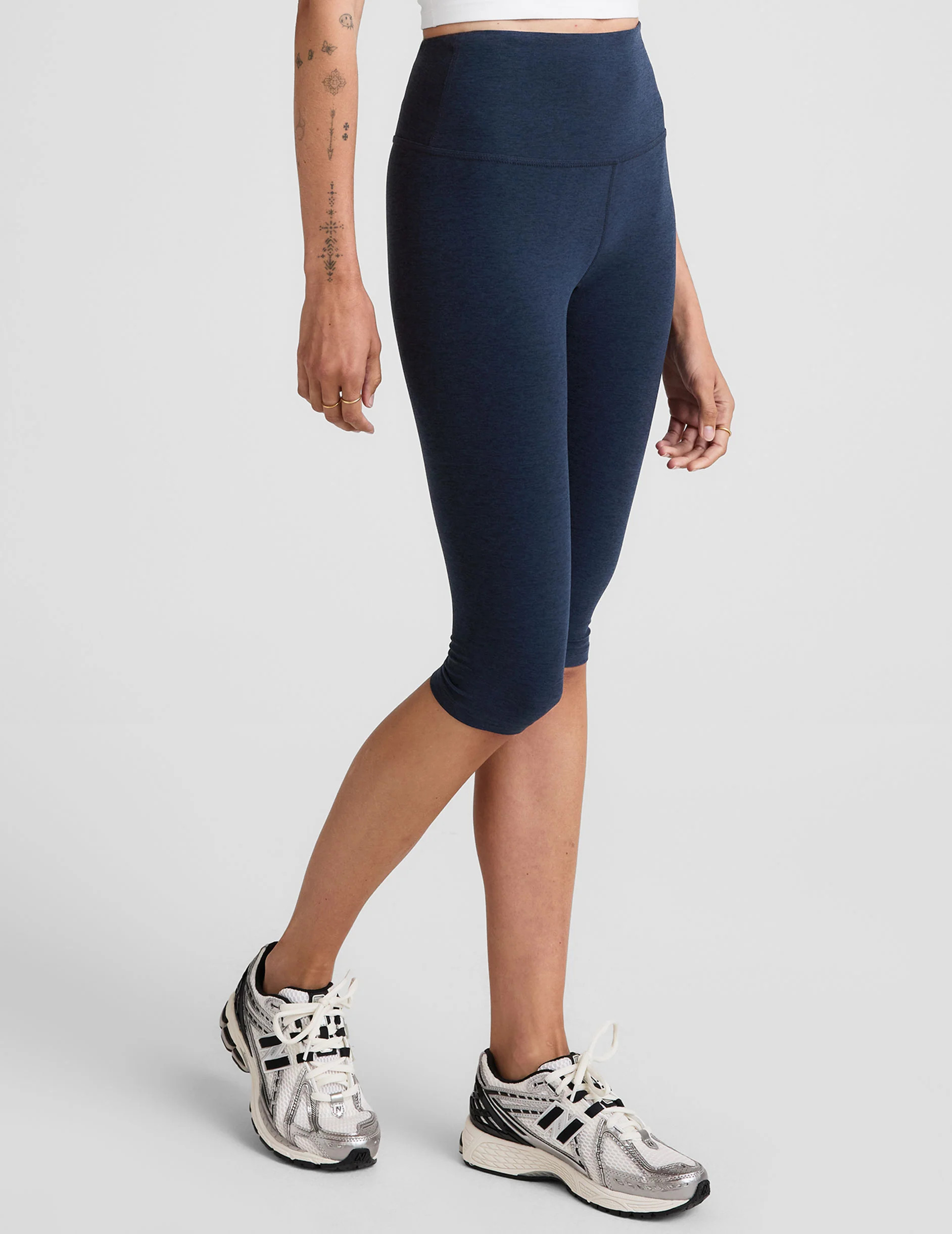 High Waisted Pedal Pusher Spacedye Legging - Nocturnal Navy | Beyond Yoga | Beyond Yoga