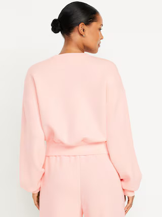 Bounce Fleece Twist-Front Top | Old Navy (US)