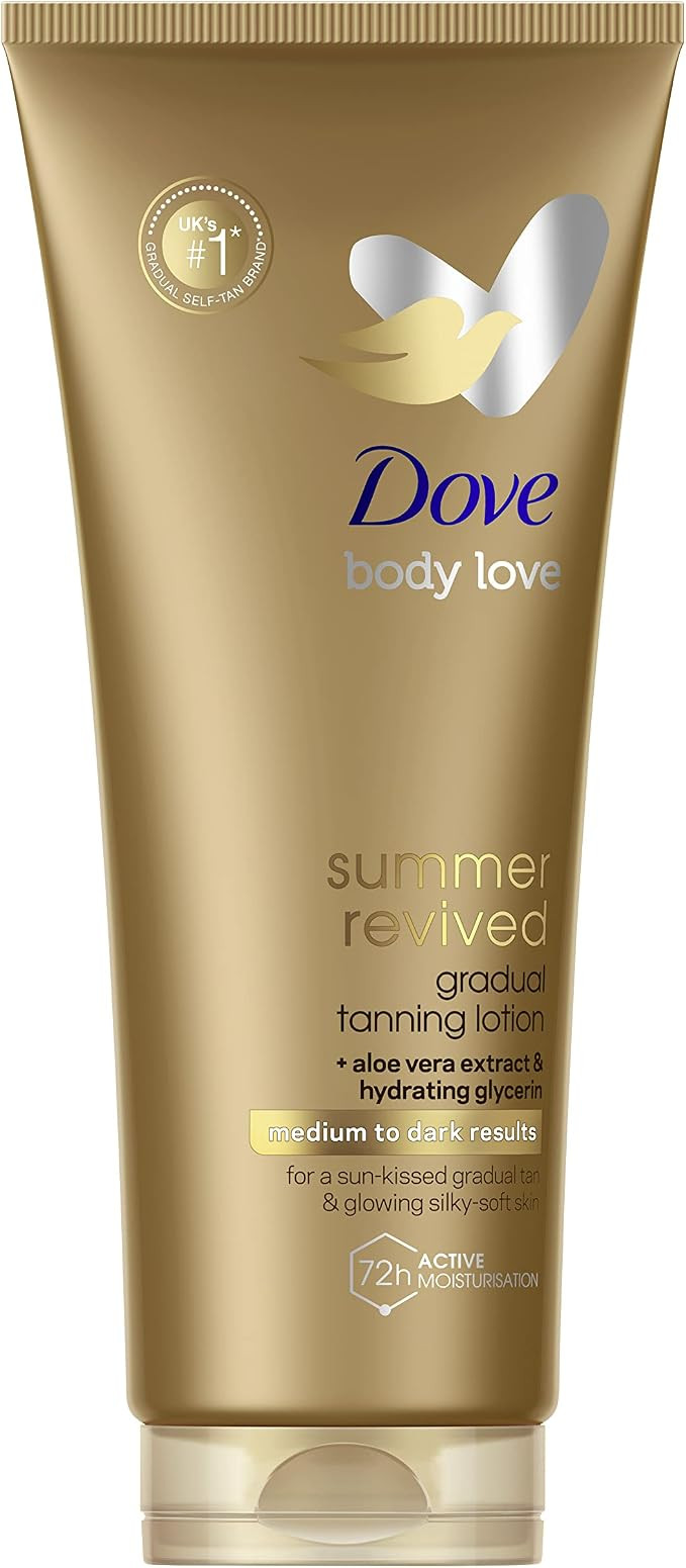 Dove Summer Revived Medium to Dark Gradual Tanning Lotion For a Sun-Kissed Glow Self Tan Body Lot... | Amazon (UK)