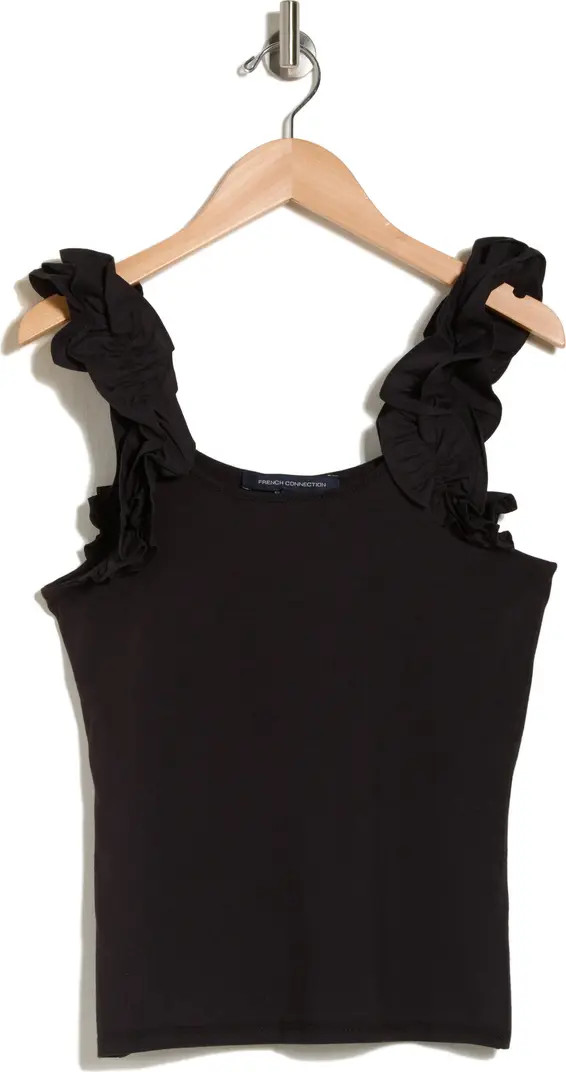 Rallie Ruffle Shoulder Cotton Tank | Nordstrom Rack