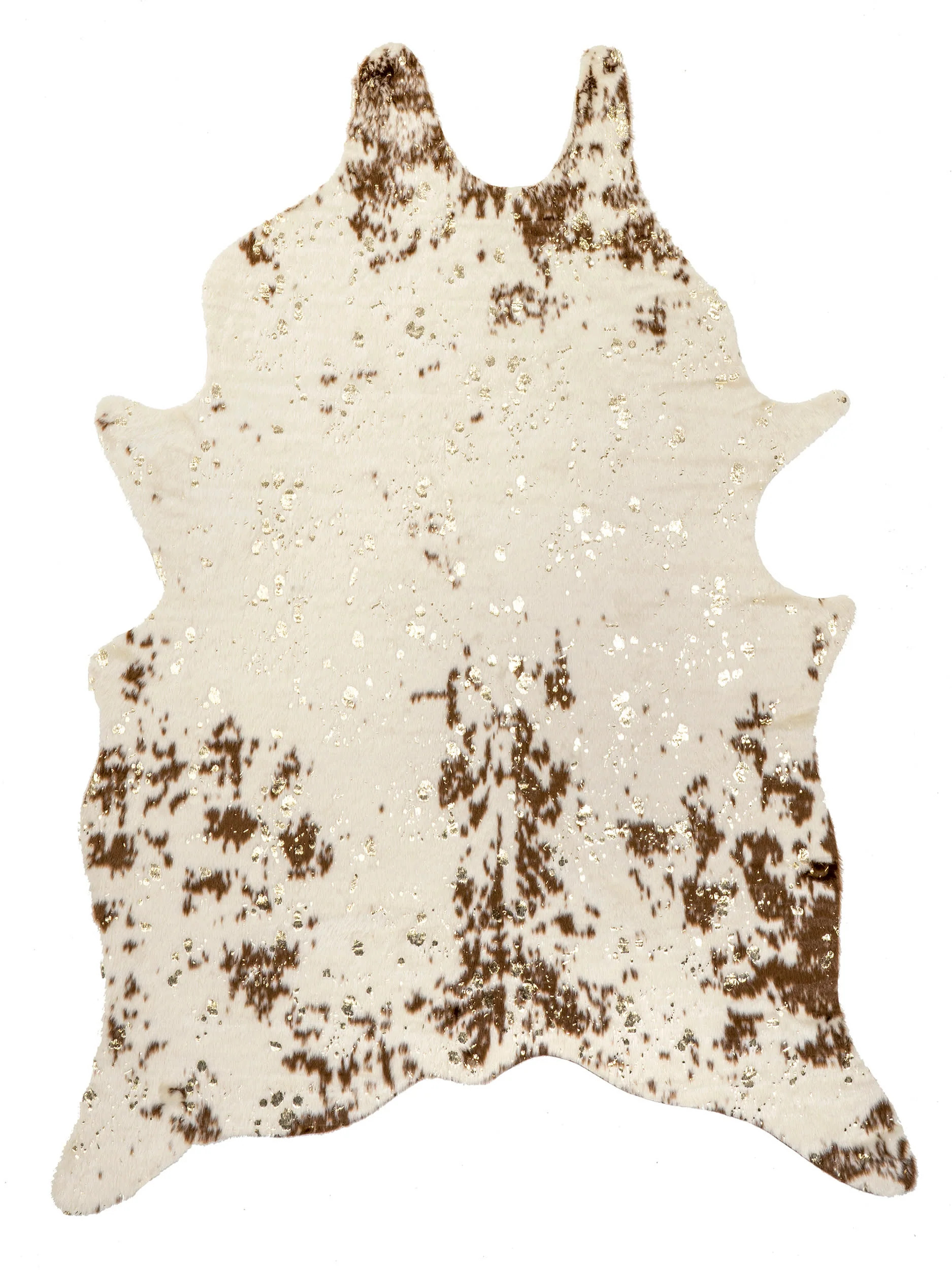 Brown Macchiato Faux Cowhide 3' 10"" x 5' rug | Rugs USA