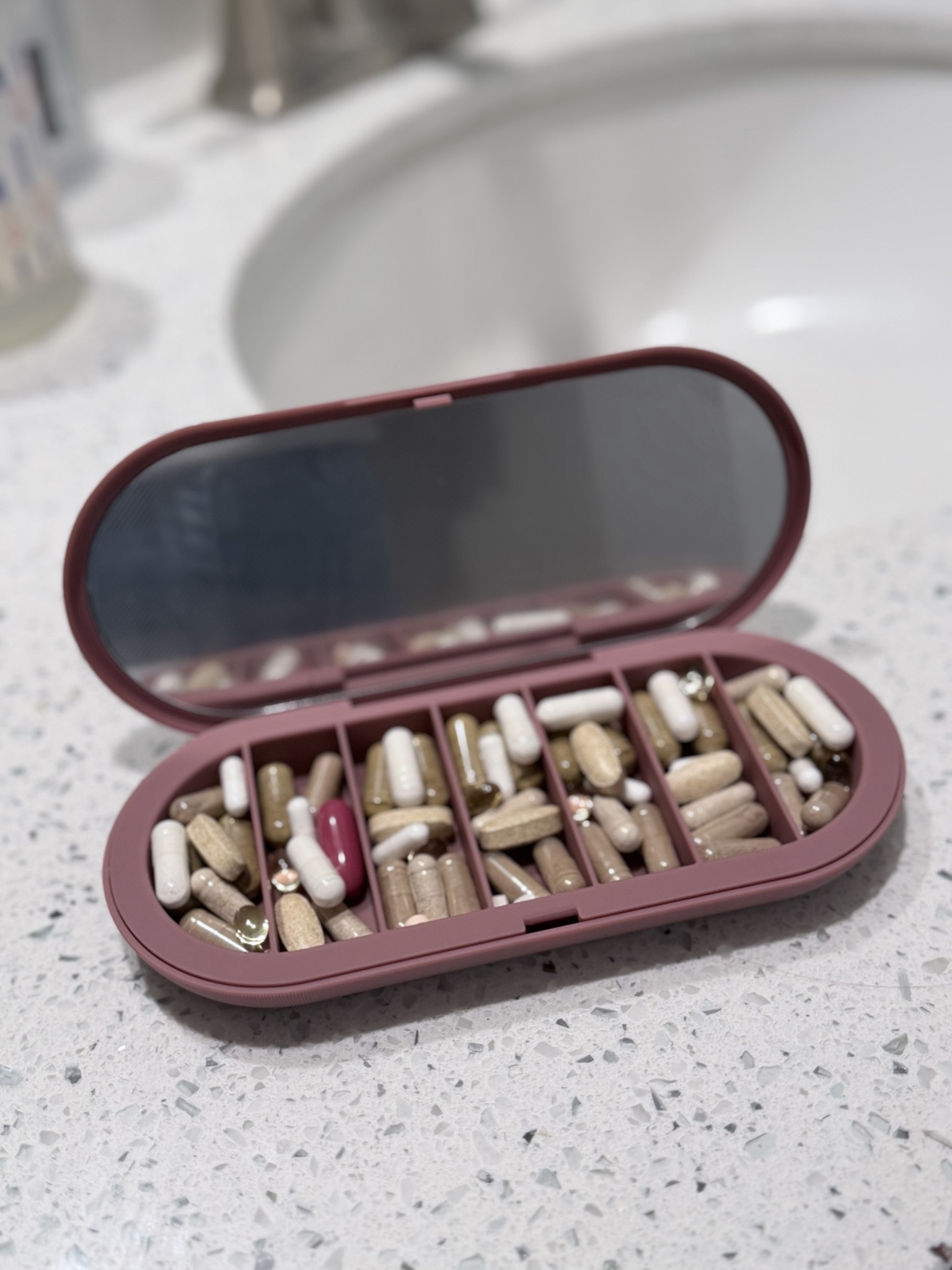 I was shocked when all of my supplements and vitamins could fit into this pill compact! The @Dosey compacts are a 10/10, they offer so much space and they are fashionable to carry with you! 

#LTKdayinmylife #LTKmorningroutine #LTKActive