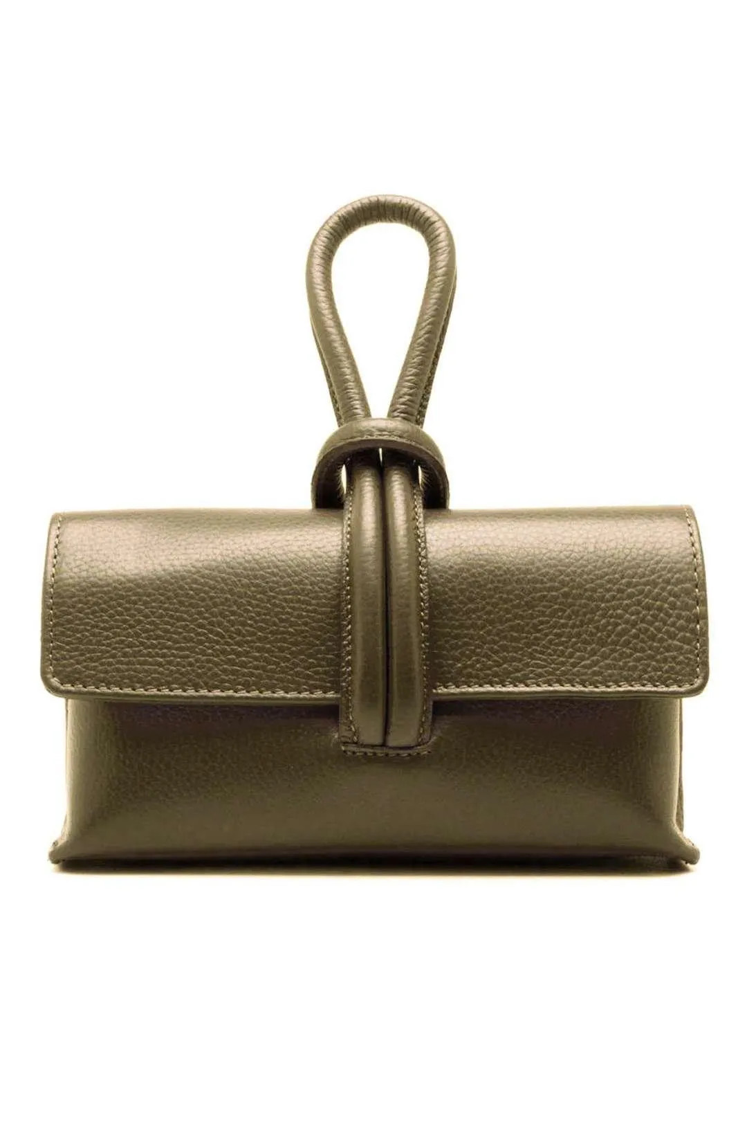 Taupe Kitise Elegant Italian Leather Tie Closure Clutch Crossbody Bag  with Long Strap | Boohoo | Boohoo.com (UK & IE)