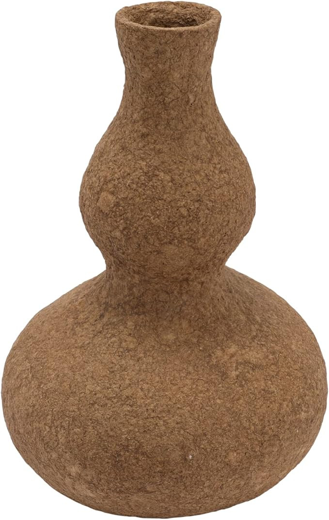 Creative Co-Op Decorative Handmade Paper Mache Vase, Brown, 14'' | Amazon (US)