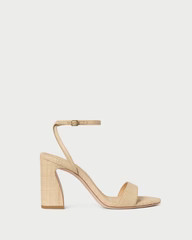 Malia Natural Curved-Heel Sandal | Loeffler Randall