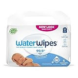 WaterWipes Plastic-Free Original Baby Wipes, 99.9% Water Based Wipes, Unscented & Hypoallergenic for | Amazon (US)
