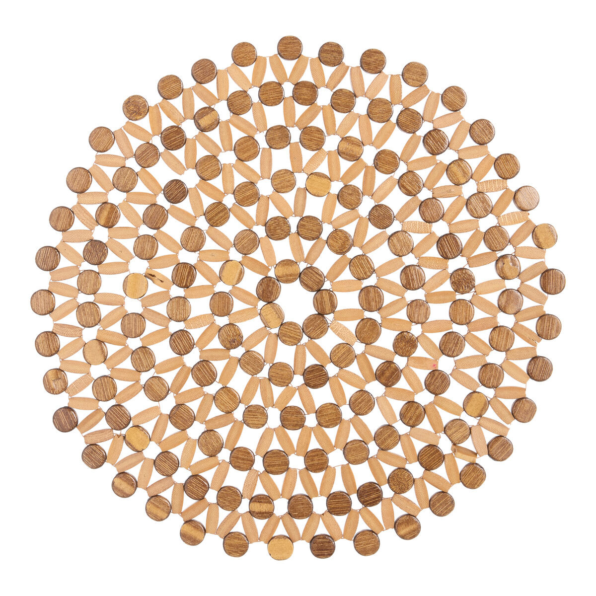 Round Bamboo Blocks Placemat in Natural by World Market | World Market