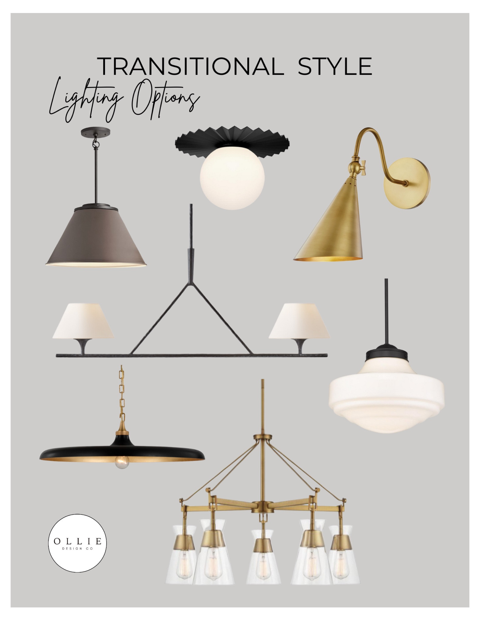 You can’t go wrong with any of these beautiful transitional lighting choices! Consider adding one of these lighting products to your home and elevate your Interior design style 🖤
#lighting
#chandelier
#flushmount
#pendant
#sconce
#transitionaldecor
#homedecor

#LTKhome #LTKFind