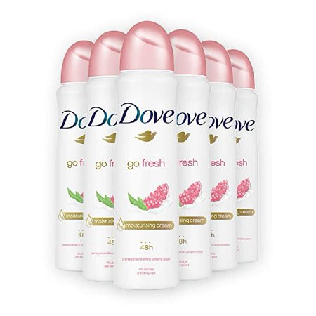 Dove Deodorant Go Fresh Pomegranate & Lemon Verbena Scent Antiperspirant 150ml (6 Cans) | Walmart (US)