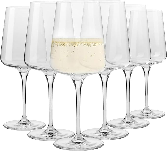 Krosno White and Sparkling Large Wine Glasses Drinking | 6 Pieces Set | 400 ml | Infinity Collect... | Amazon (UK)