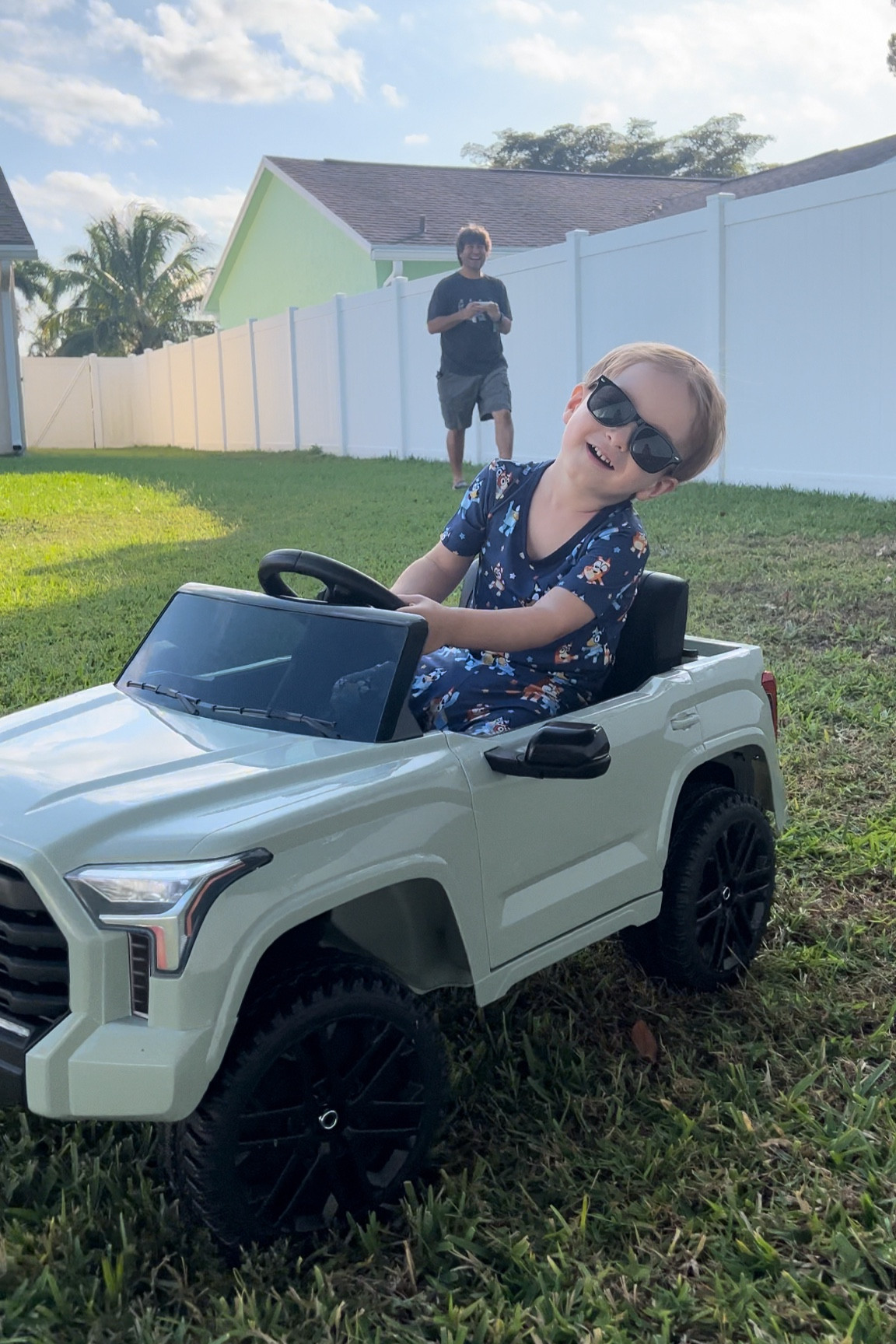 If you have a toddler or a little one a ride on car is 10/10!! It's safe to say he is ✨obsessed🌟 

This one is on sale at Walmart right now! Snag it for $188 which is a GREAT price! 

#walmart #toyotatundra #rideoncar #toddlerfinds 

#LTKsalealert #LTKkids #LTKfamily