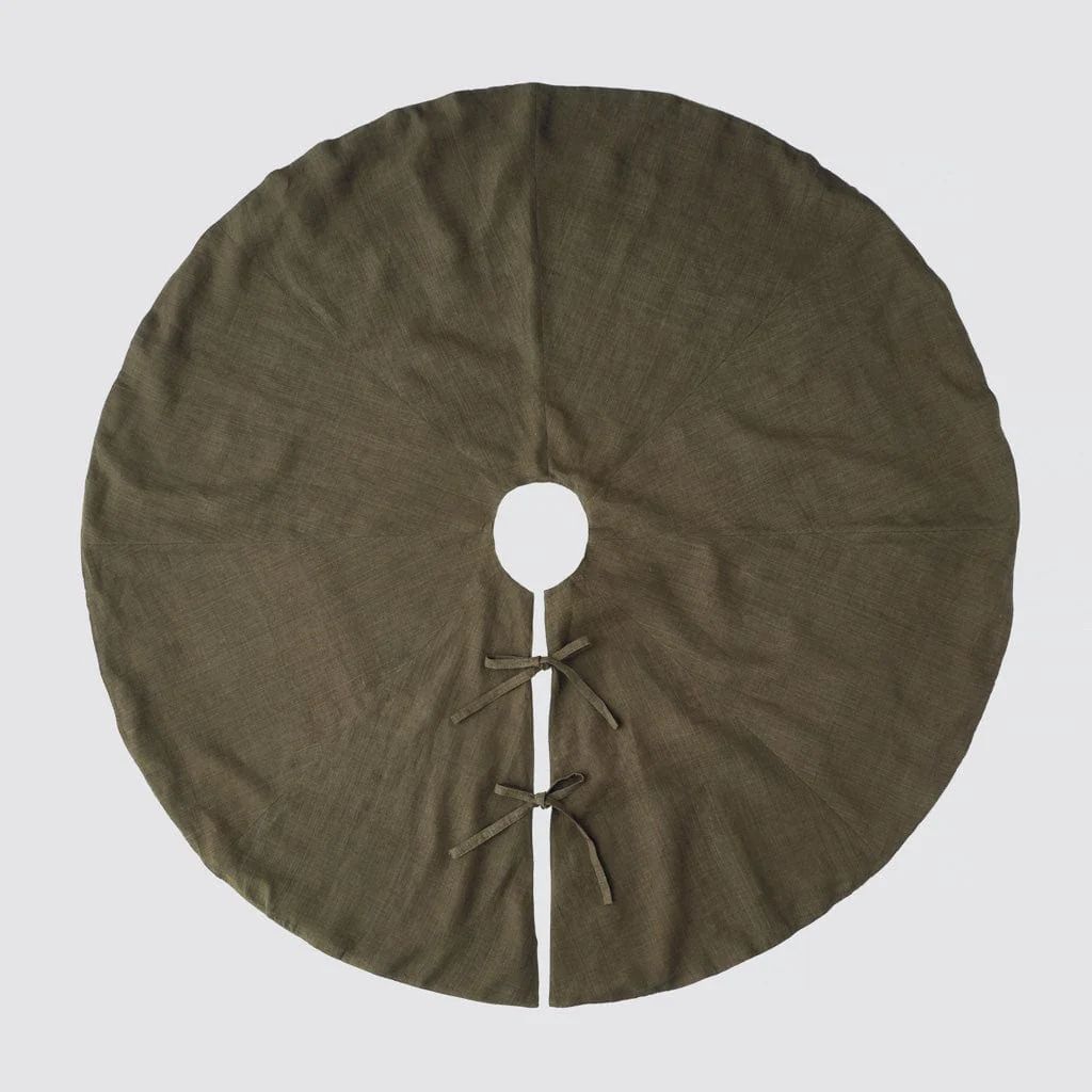 Modern Linen Tree Skirt | Handcrafted Holiday Decor   – The Citizenry | The Citizenry