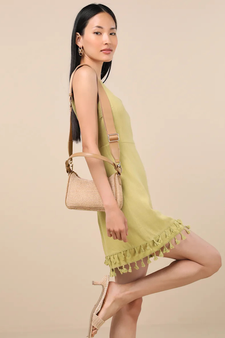 Tailani Beige Raffia Shoulder Bag | Lulus