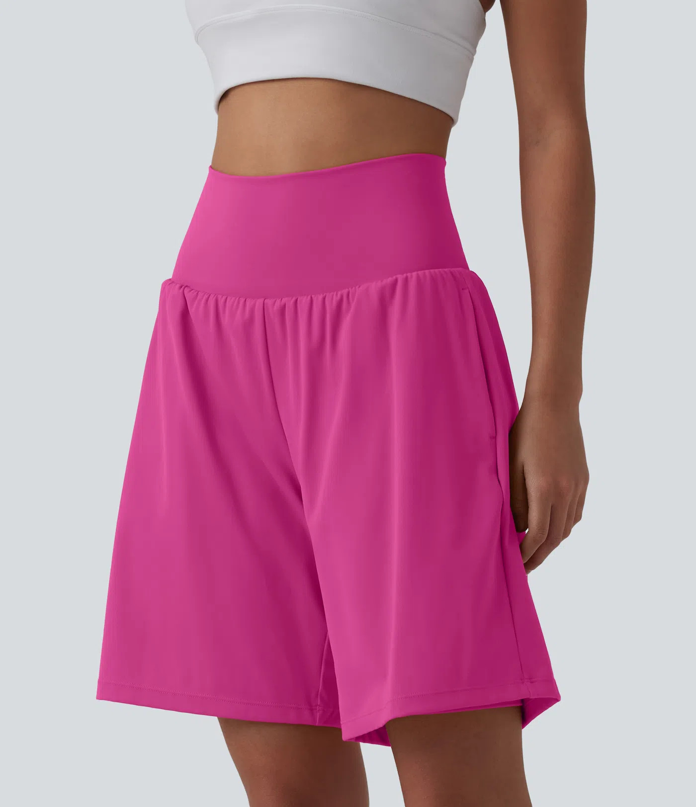 Women’s SoftlyZero™ Airy Super High Waisted 2-in-1 Cool Touch Yoga Shorts 9" with Pockets - H... | HALARA