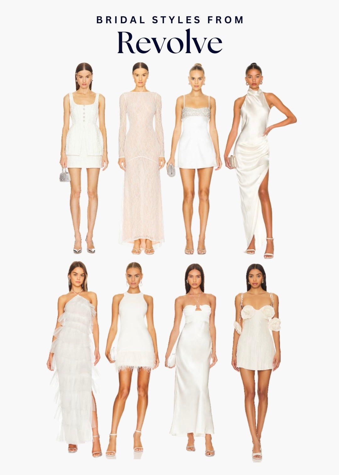 bridal styles from revolve that are perfect for spring + summer events | I generally wear xxs/size 0 in most brands available in their collection 

#LTKWedding #LTKSeasonal