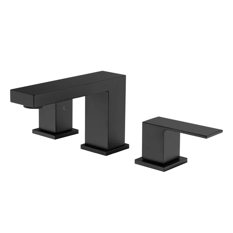 Cube Widespread Faucet 2-handle Bathroom Faucet with Drain Assembly | Wayfair North America